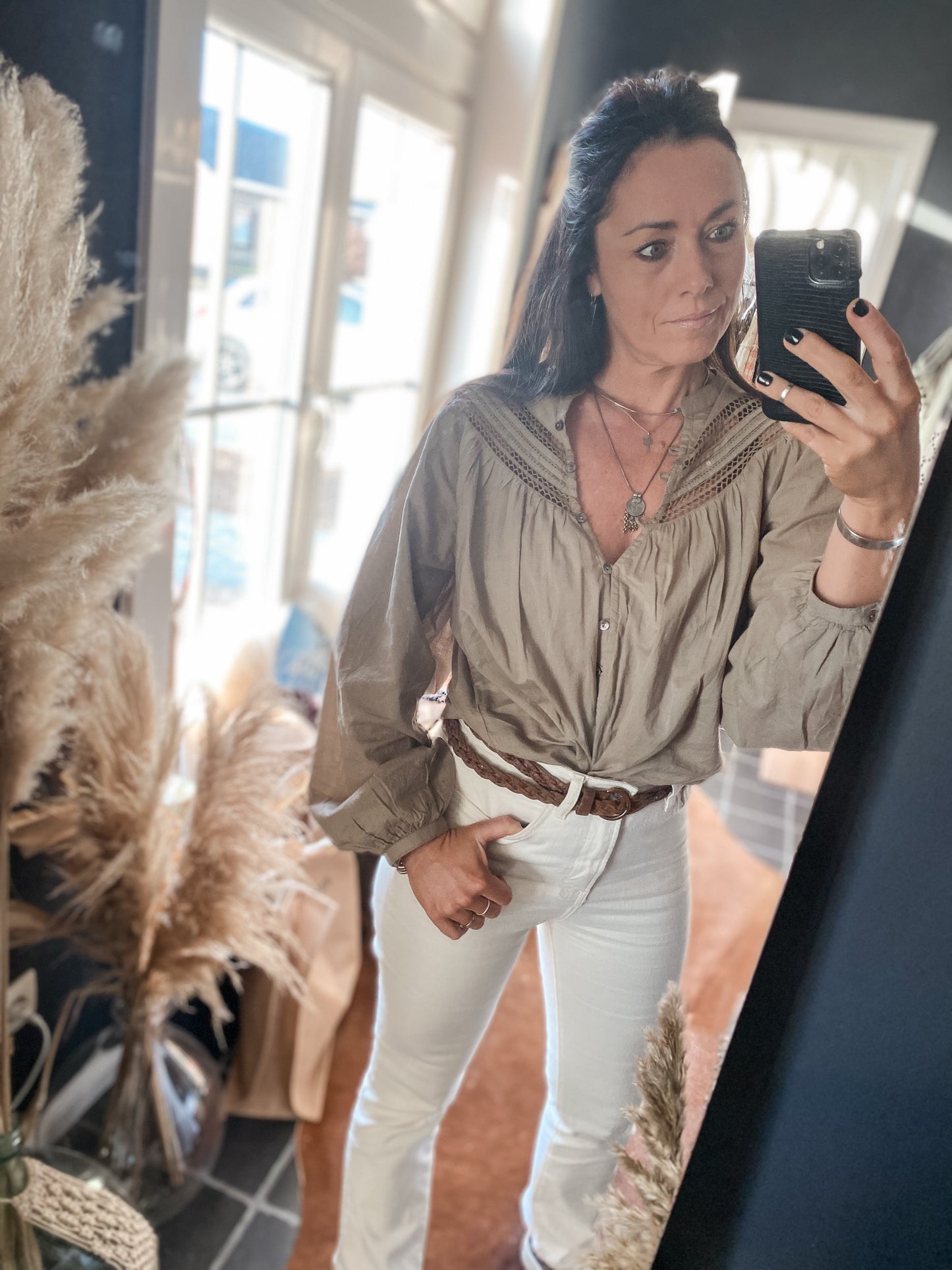 TRIXIE Blouse Silver Sage