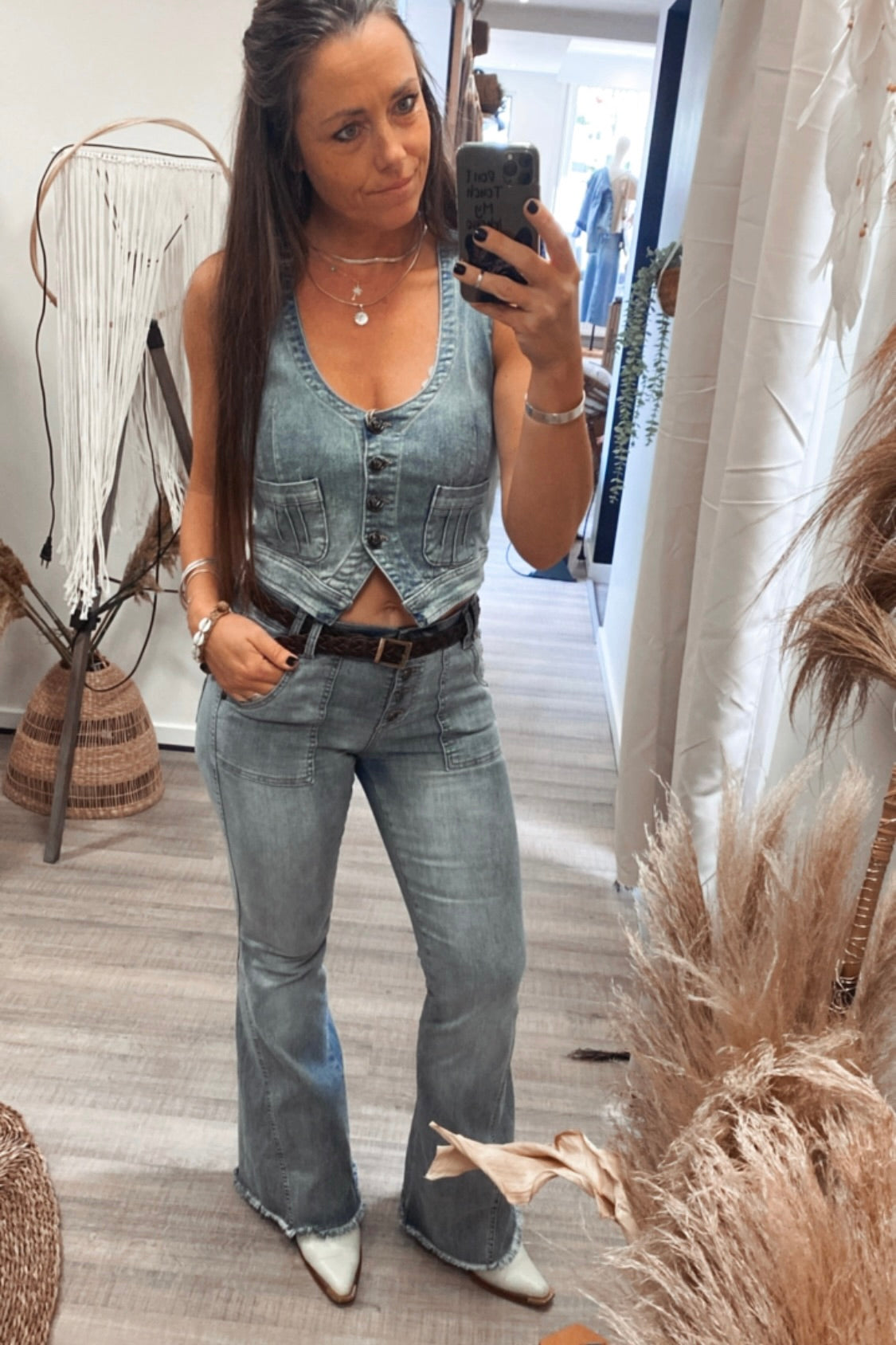 Flared Denim Light Blue
