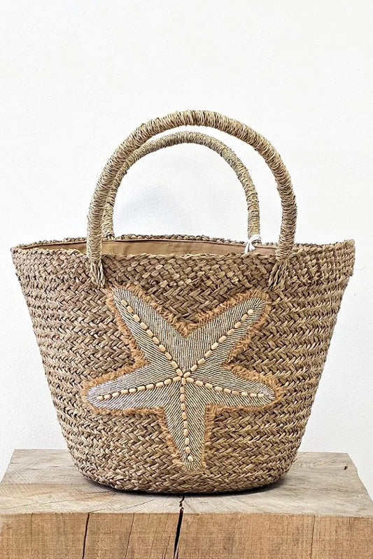 Starfish Basket Natural/silver