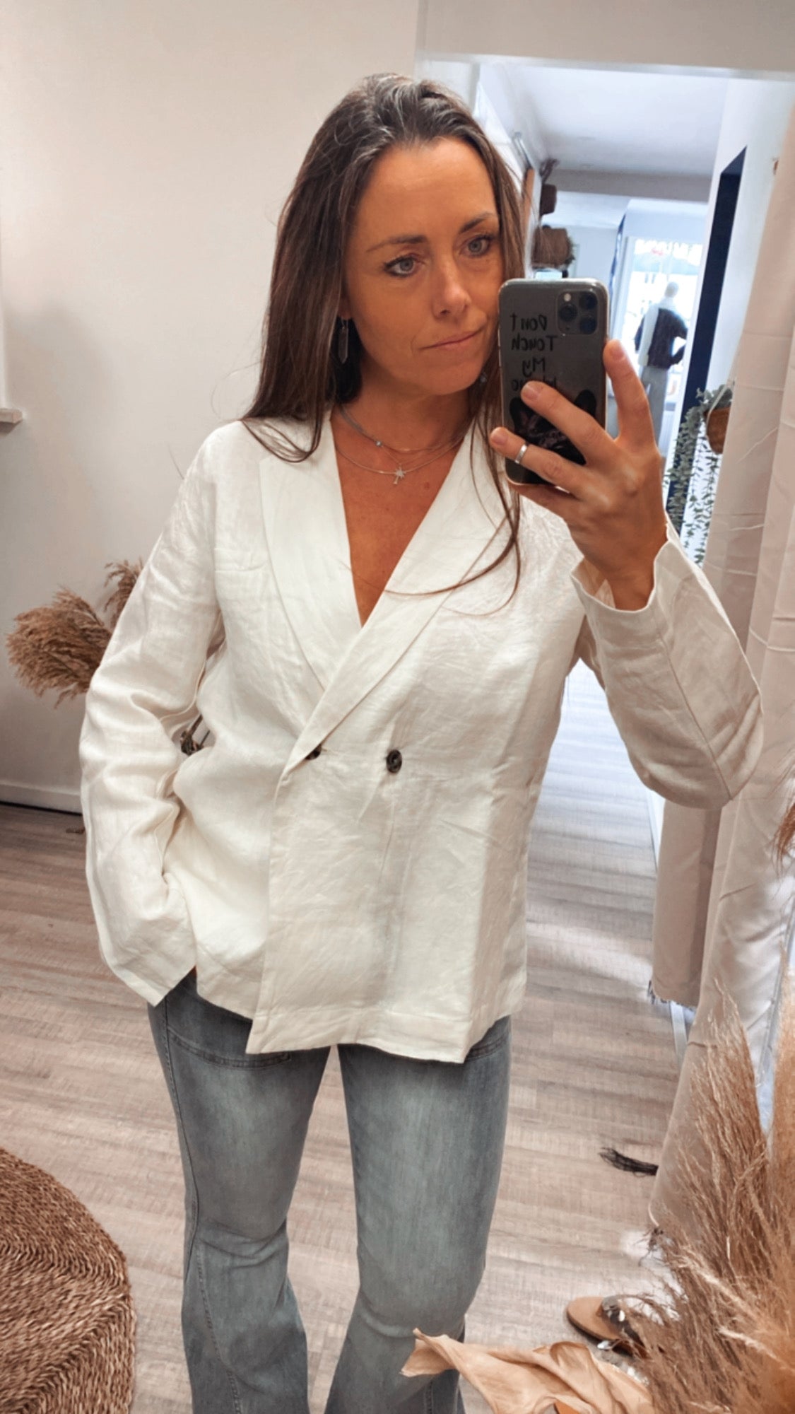Lennon Blazer Bone White
