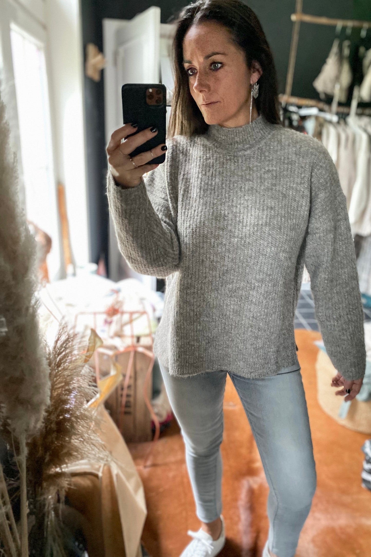 LIVIA Knit Flint Grey Melange