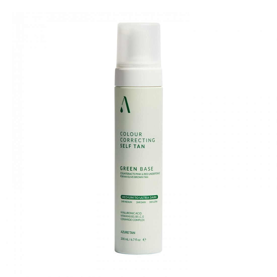 Azure Tan Self Tan Mousse GREEN BASE 200ml