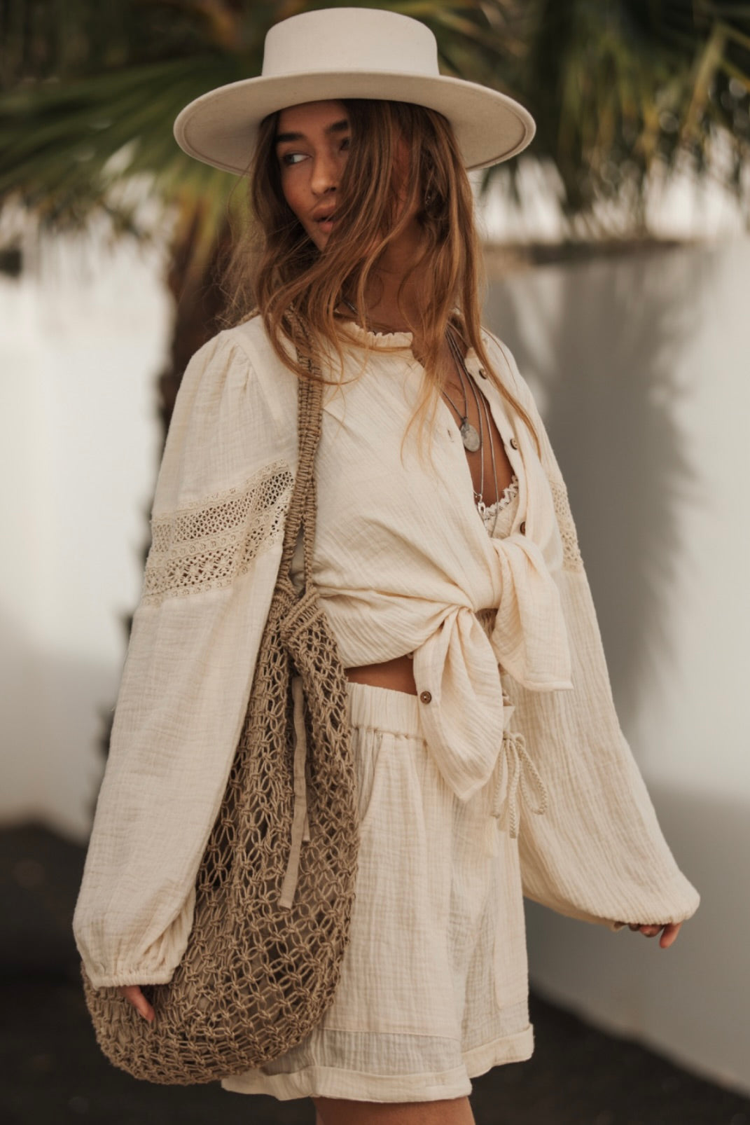 LENA Detail Sleeve Blouse