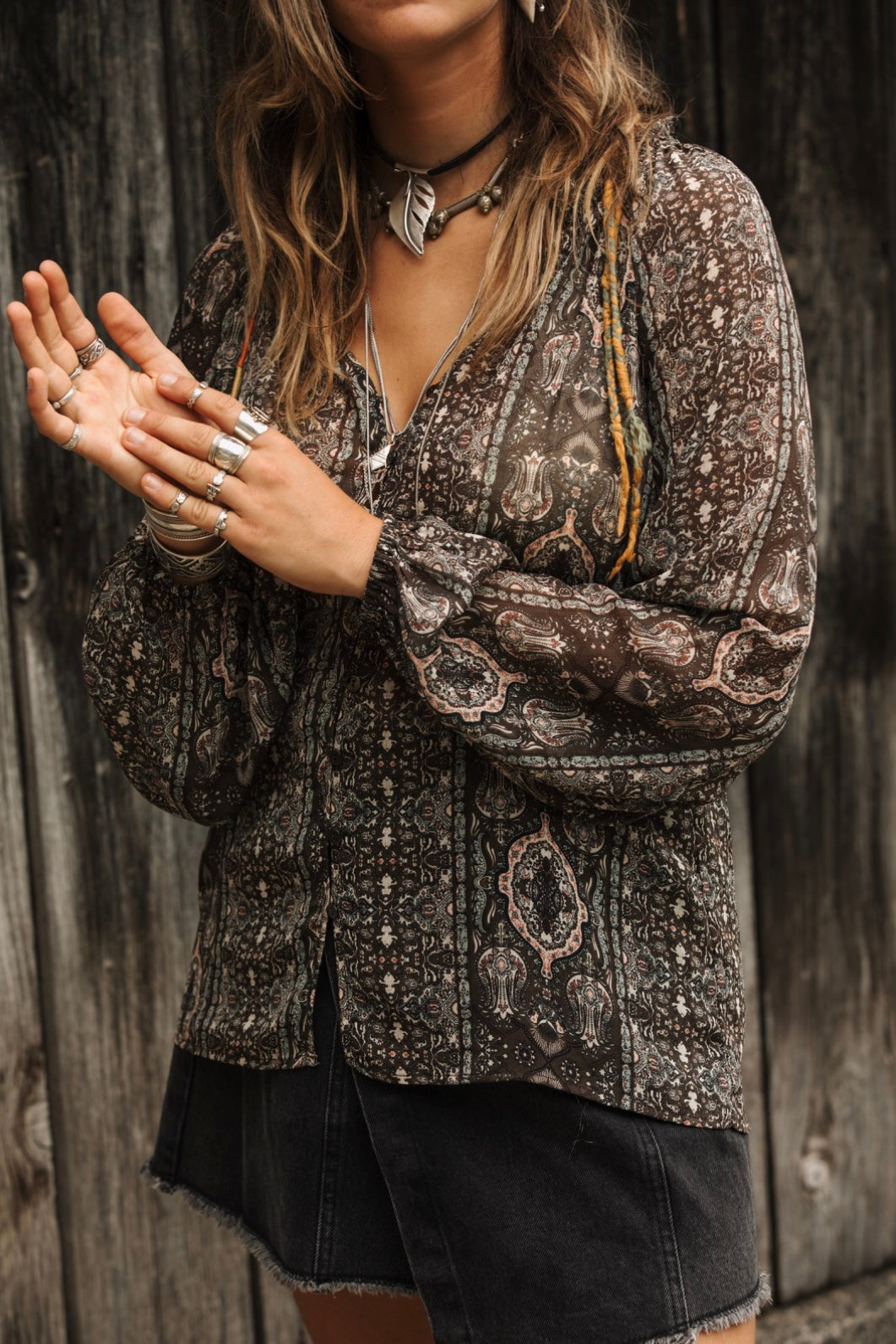 MAYA Printed Blouse