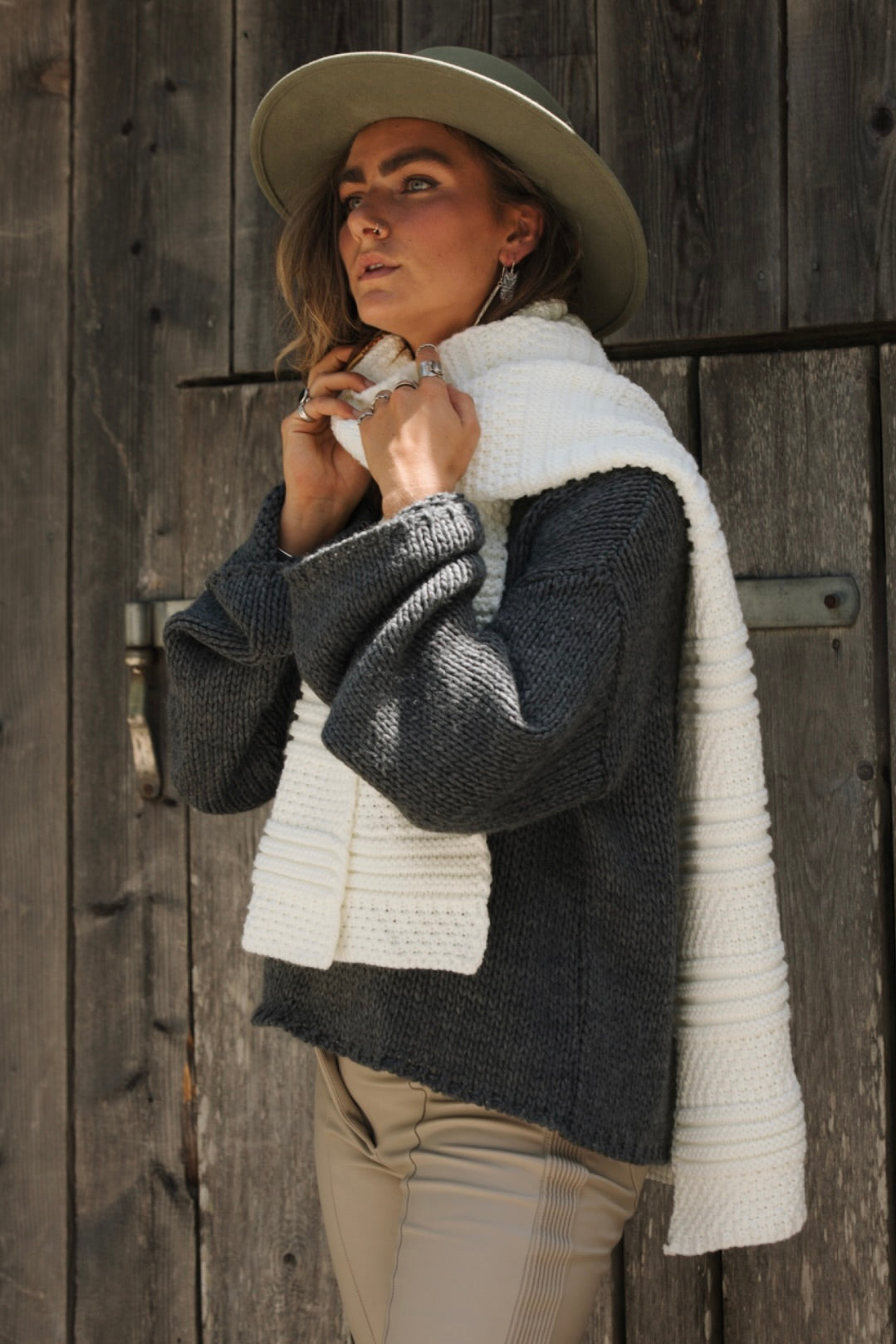 ALAIA Scarf off white