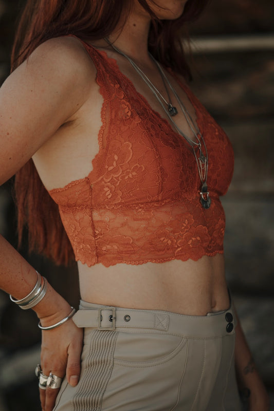 LOUYA Bralette -Terracotta Red -