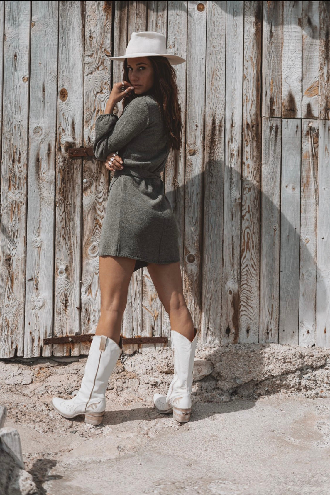 Miya Wrap Dress Khaki