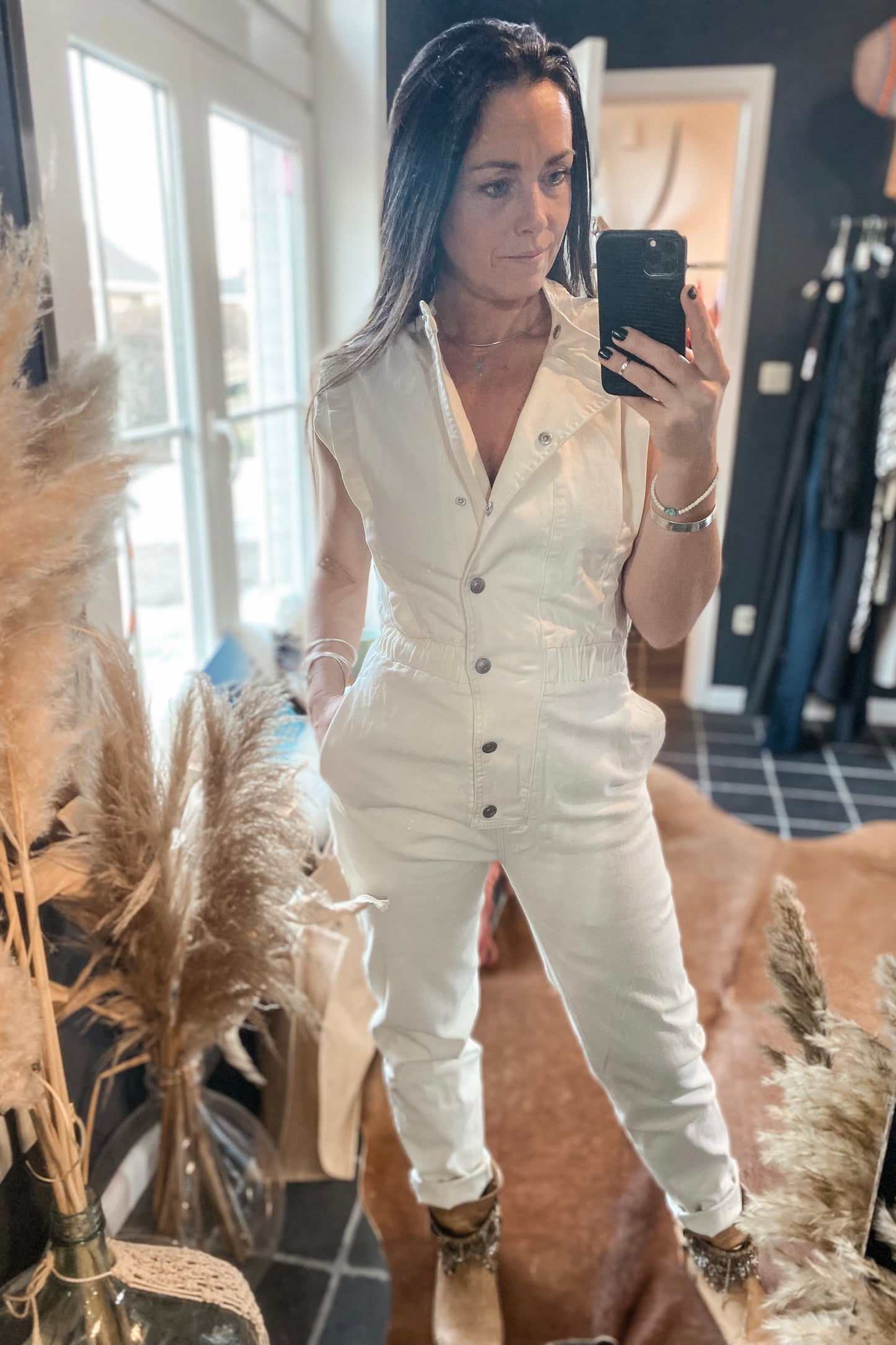 Phoenix Jumpsuit Antique White