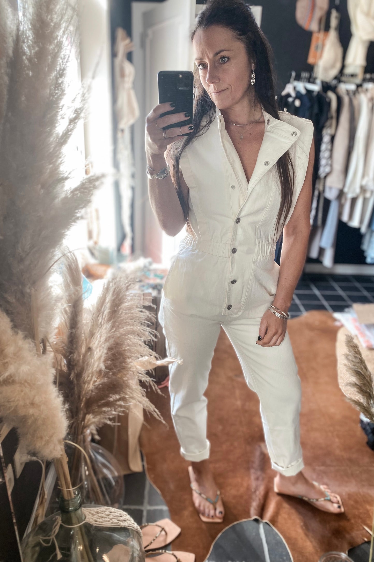 Phoenix Jumpsuit Antique White