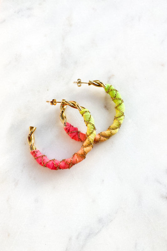Oorringen Twisted Sunset Hoops