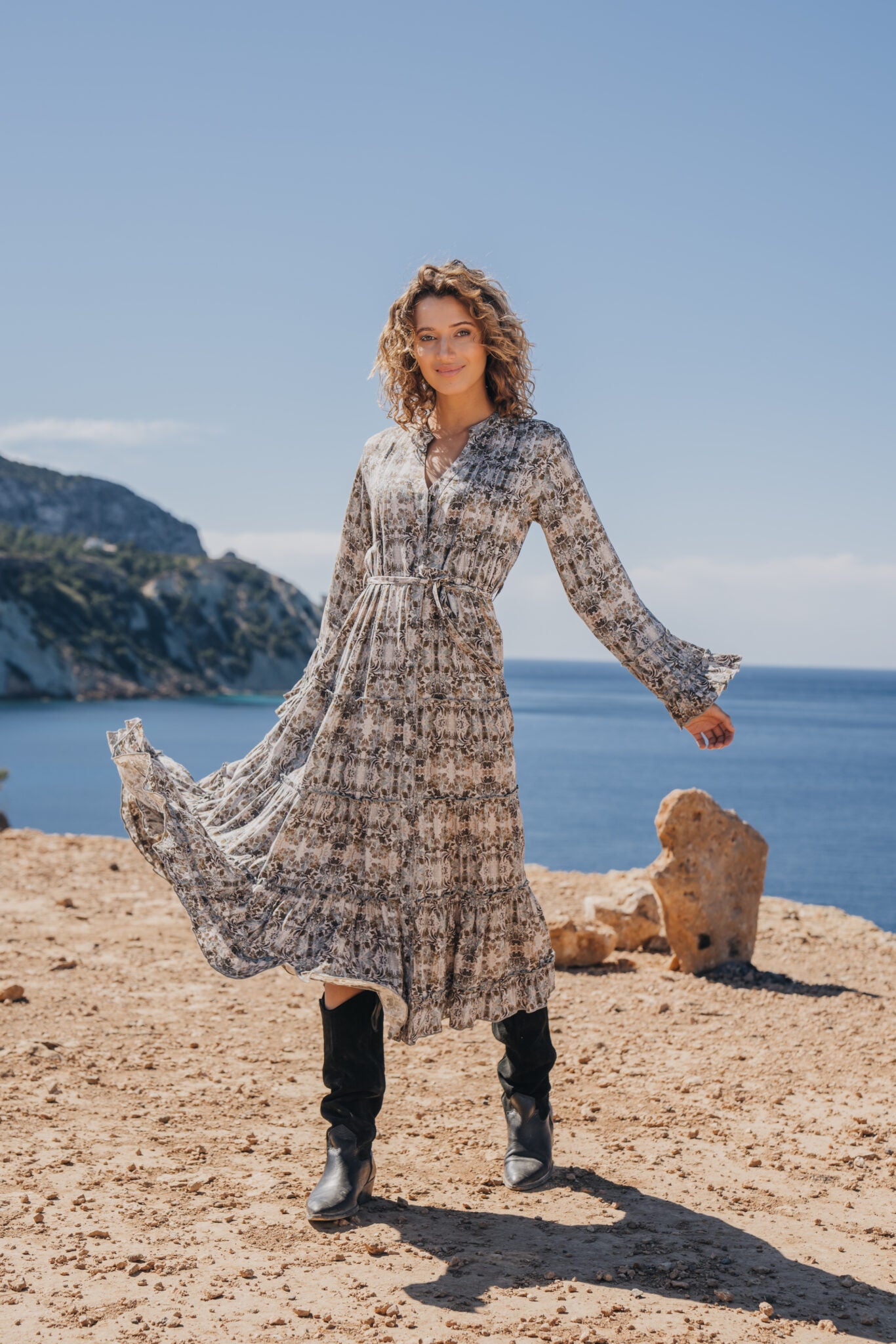 MYSTIC LEAVES Long Dress