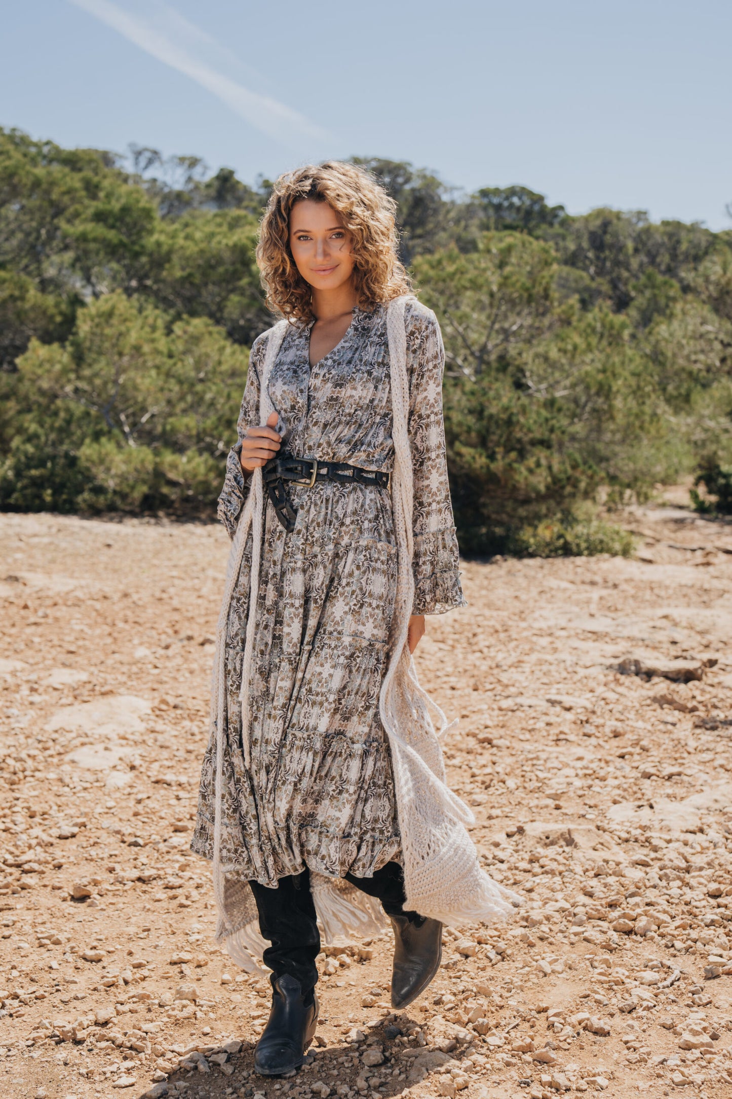 MYSTIC LEAVES Long Dress