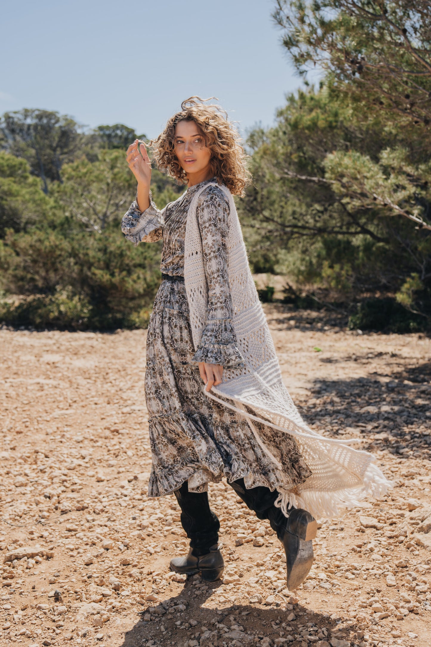 MYSTIC LEAVES Long Dress