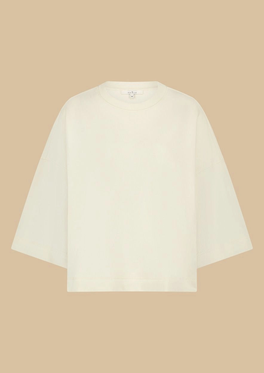 Londyn Sweat - gebroken drop shoulder sweater met driekwart mouwen en loose fit.