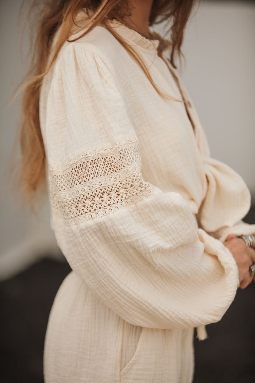 LENA Detail Sleeve Blouse