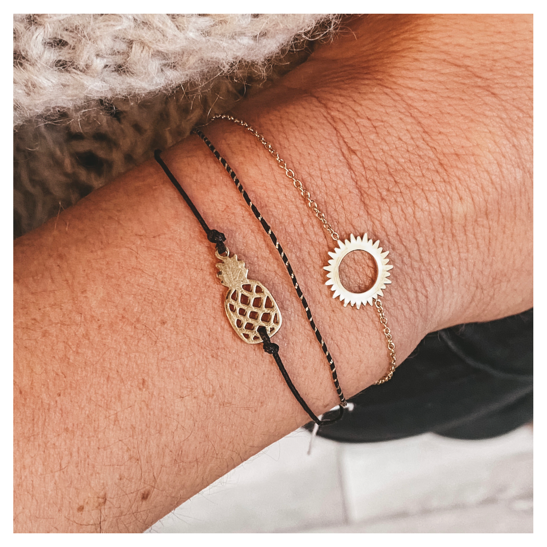 Armband PINEAPPLE/Black & Gold