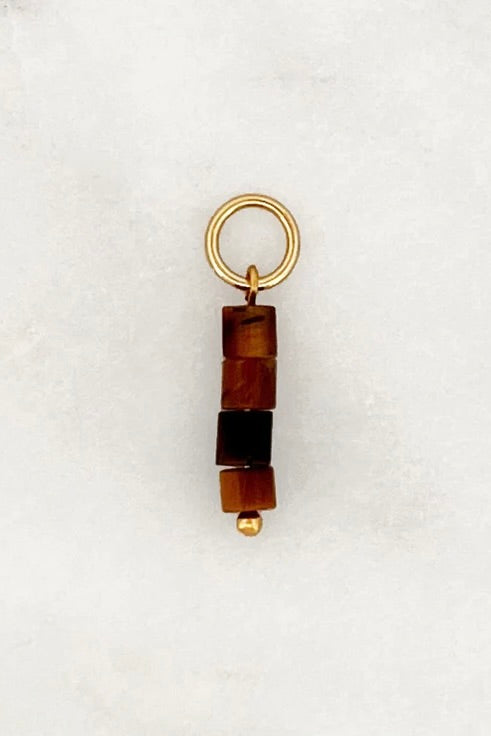TIGER EYE BEADS Charm