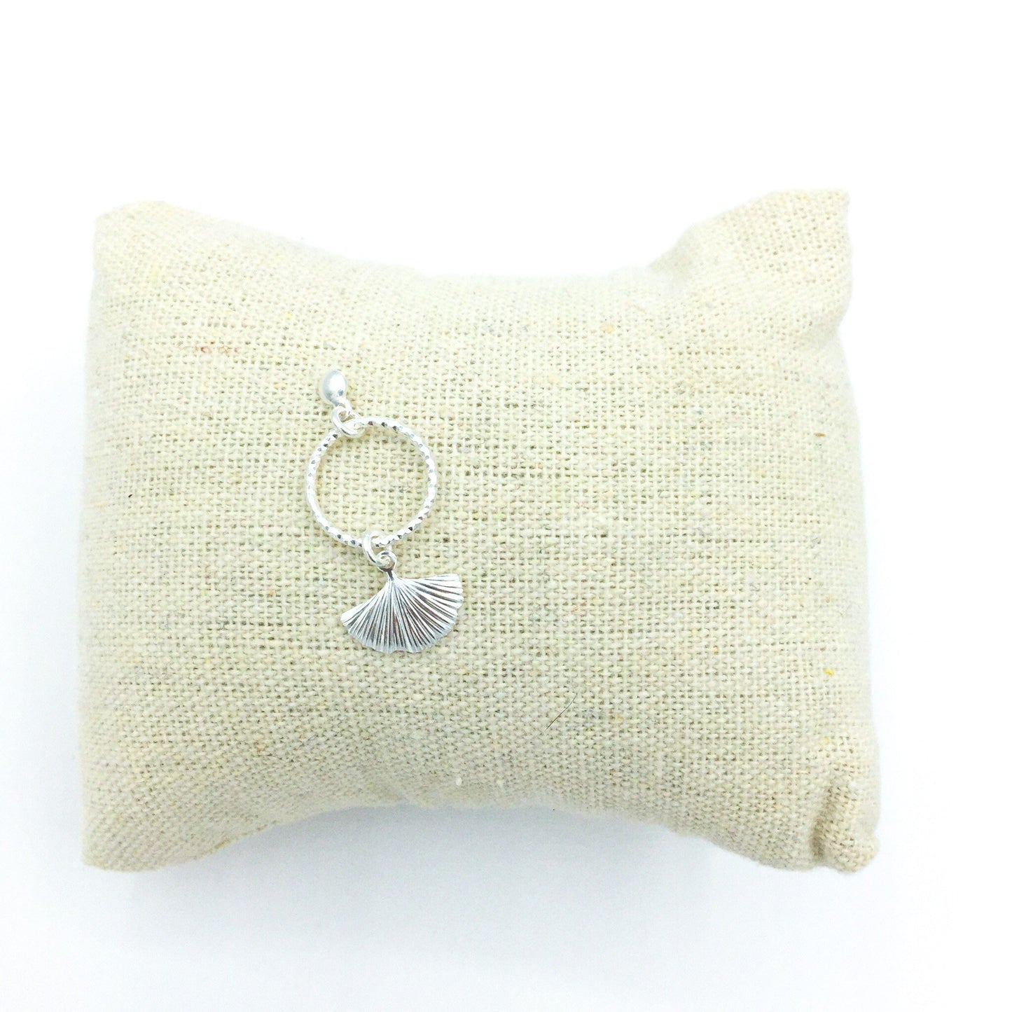 Earring FLATSHELL/SILVER per piece