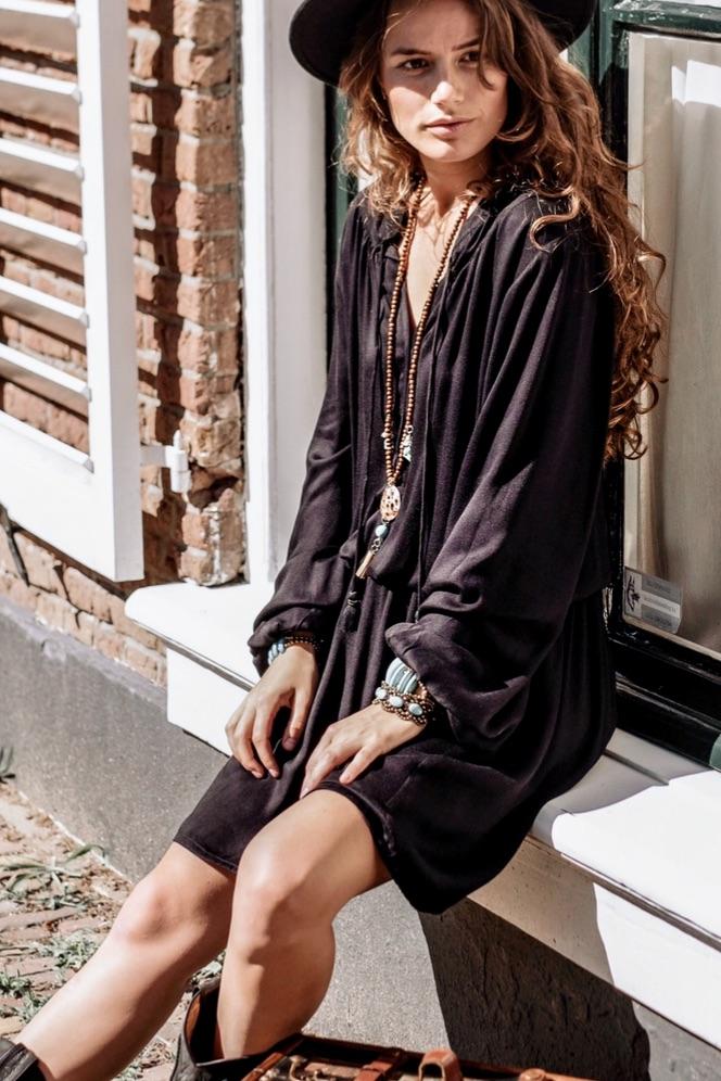 Dress Ginger Satin Black