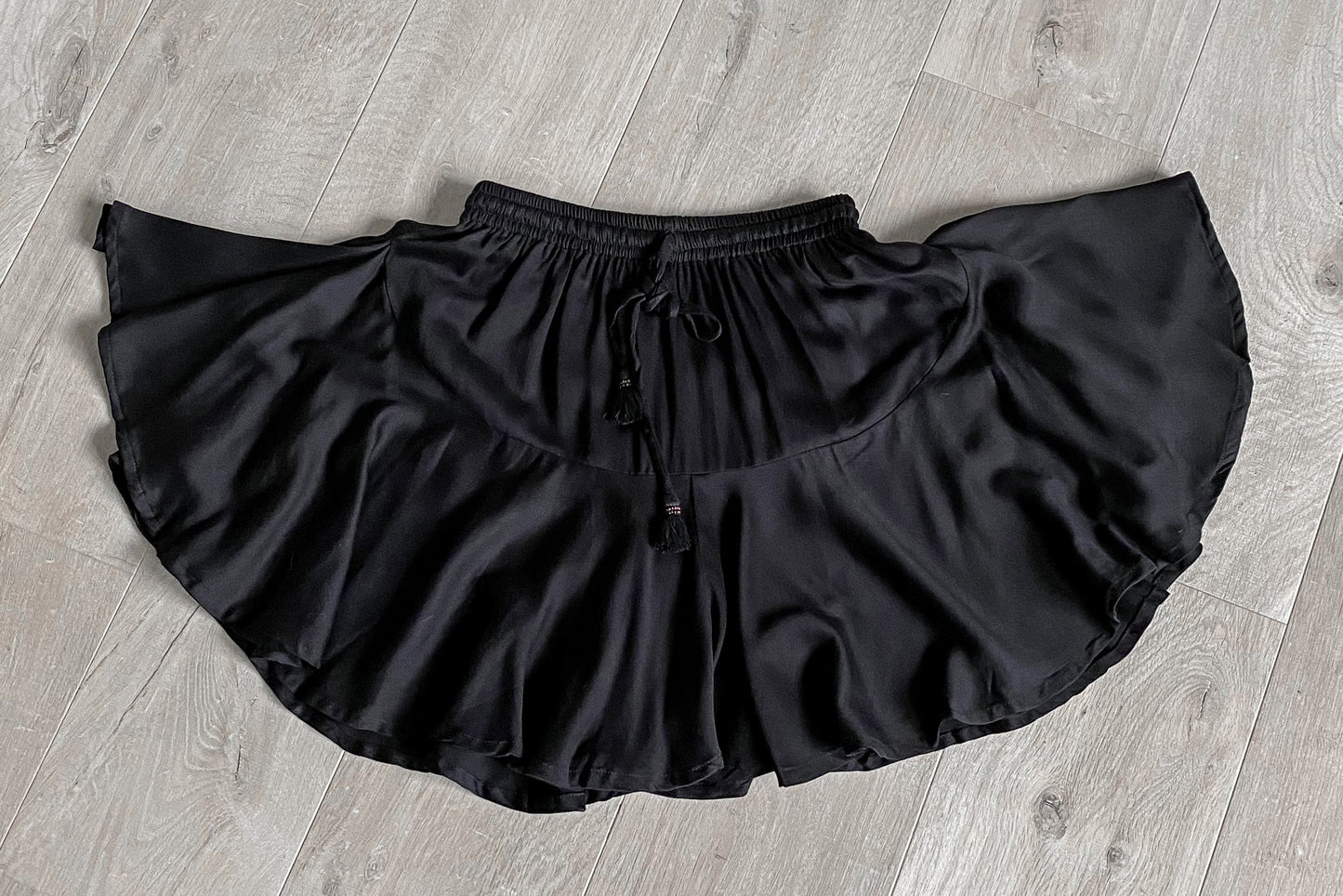 Skirt Fleur Satin Black