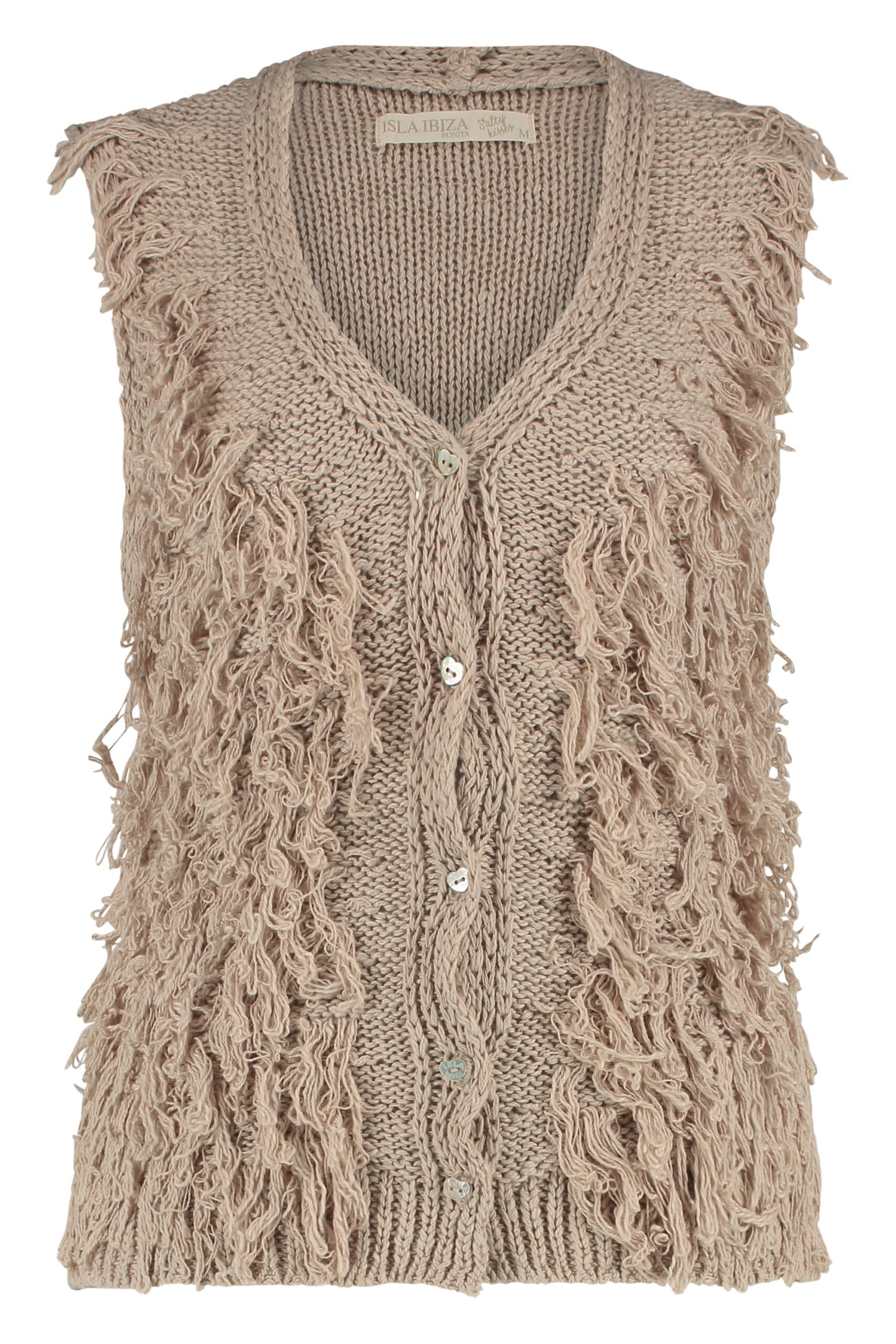 Knitted Fringed Gilet NUNO
