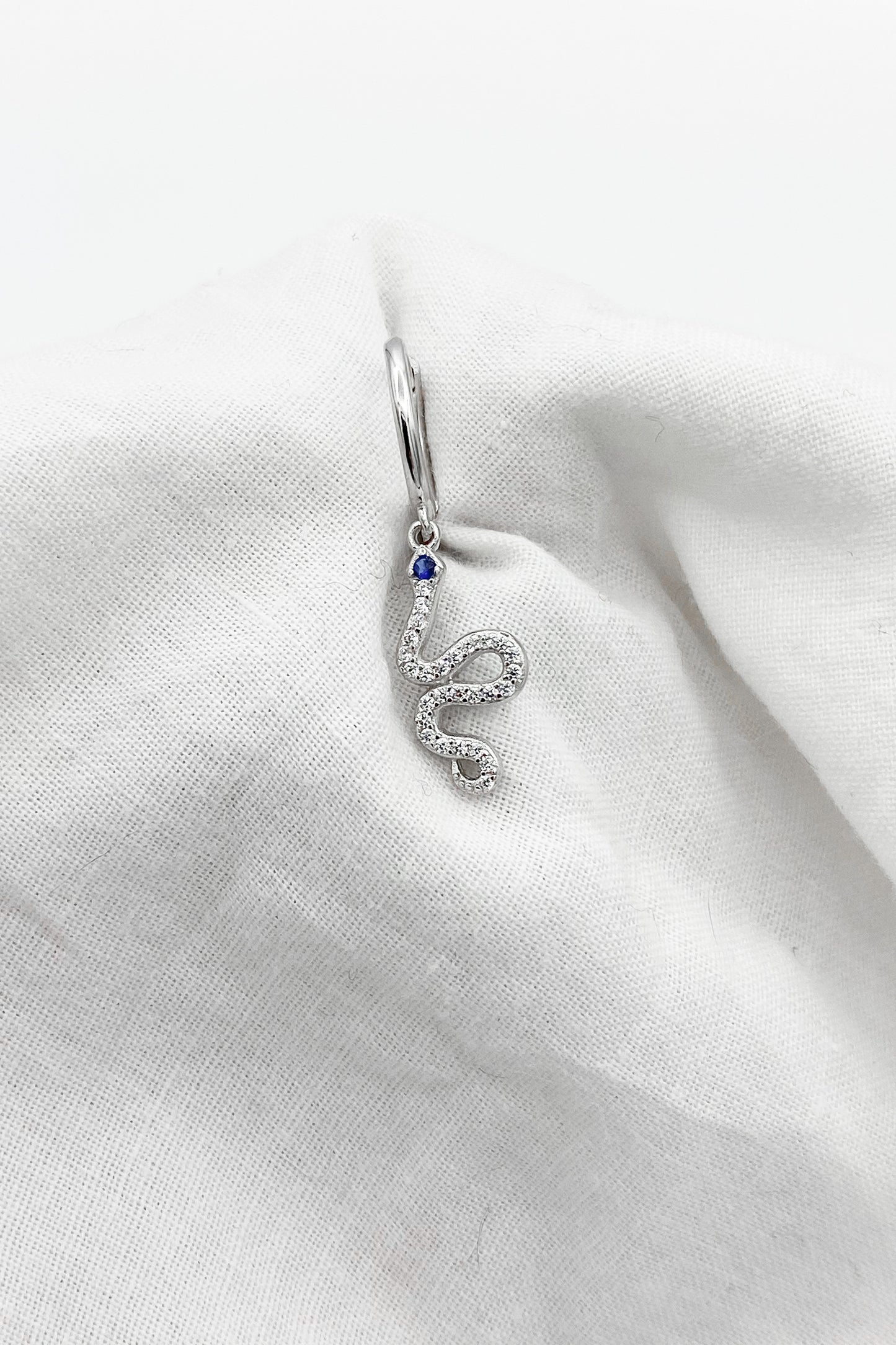 Blue Eyed Snake Zilver