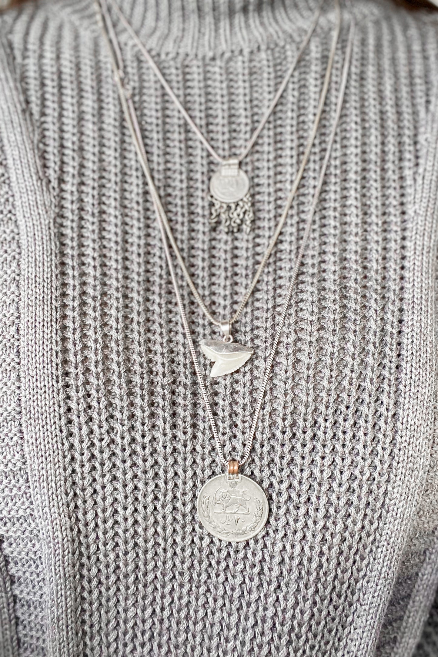 Big Coin Necklace 80cm