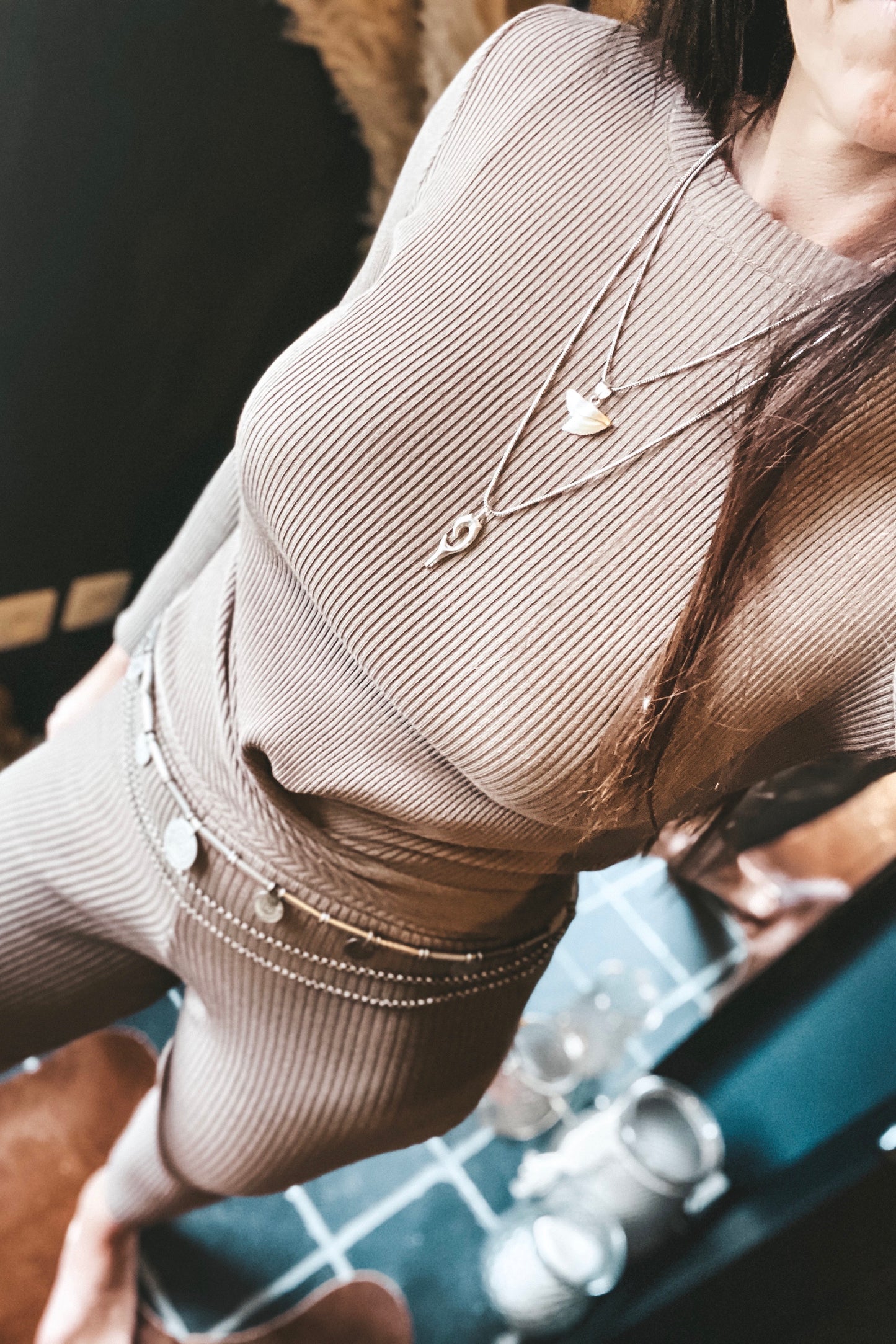 Fierce Knitted Top -Ash Brown-