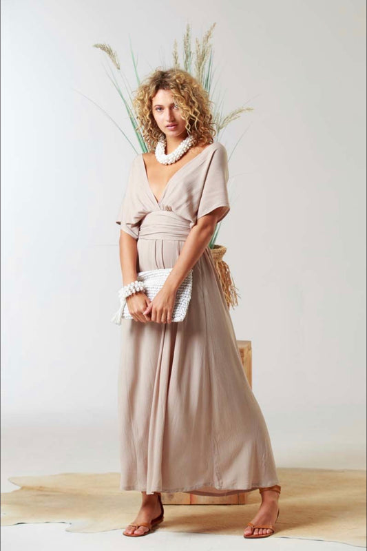Catania Halter Dress Sand