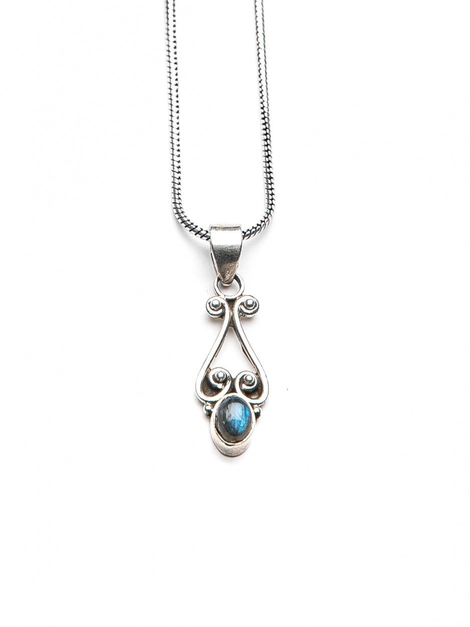 HEART DARK MOONSTONE Necklace
