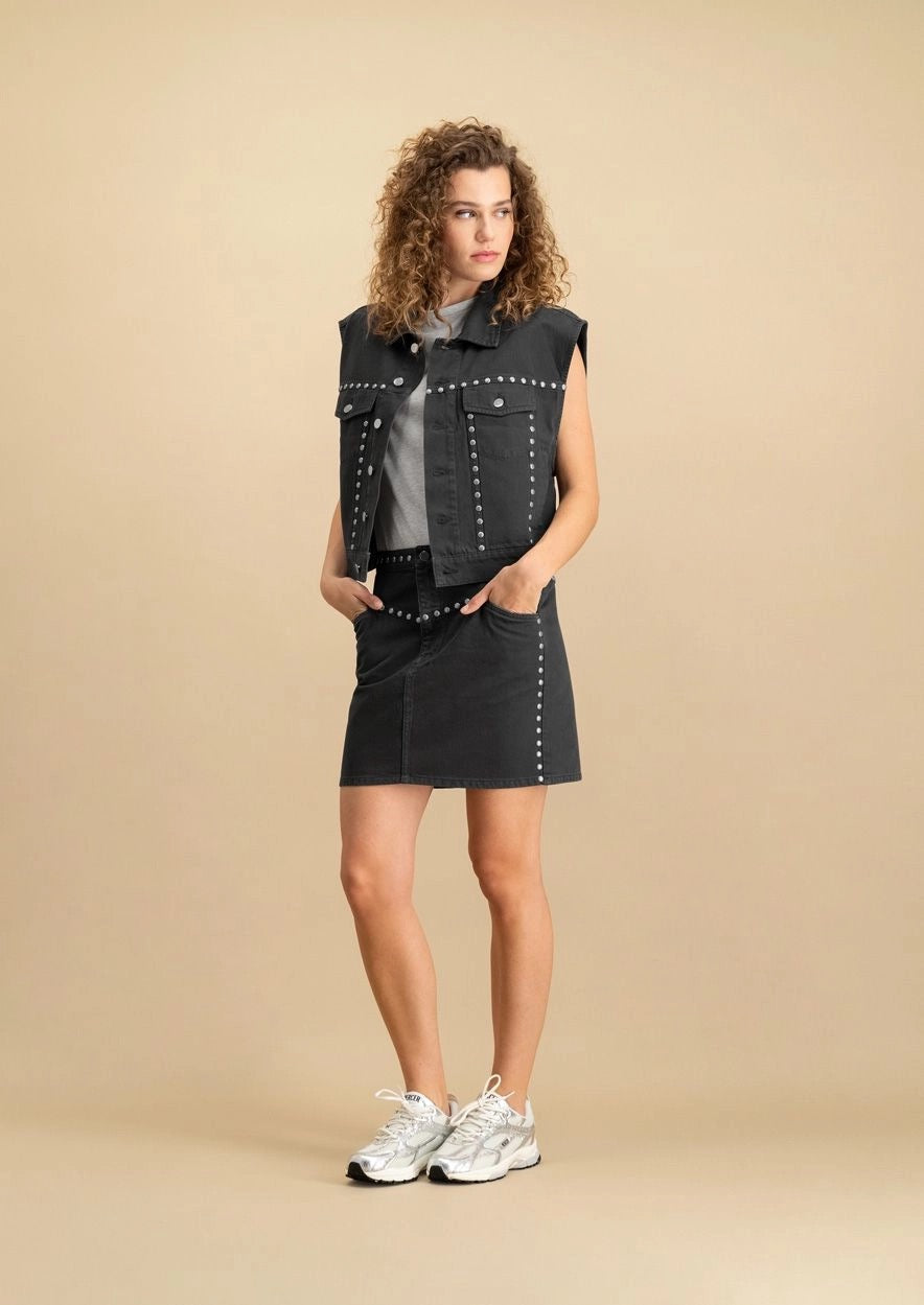 Coco Skirt Washed Nero
