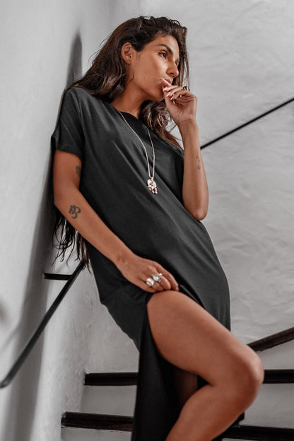 Kya T- Shirt Dress Washed Black