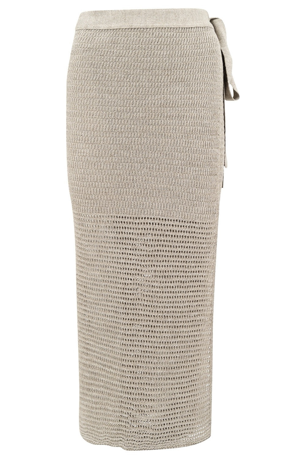 Eve Knitted Wrap Skirt Tender Taupe