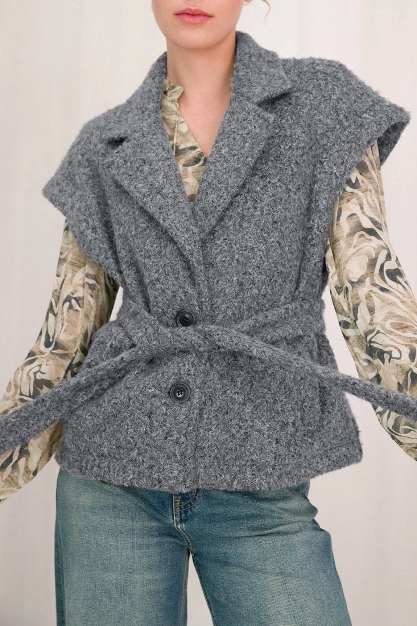 Jenny Gilet Grey Melange