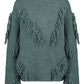 Knitted FRINGE Jumper Petrol