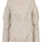 Knitted FRINGE Jumper Cream