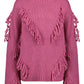 Knitted FRINGE Jumper Pink