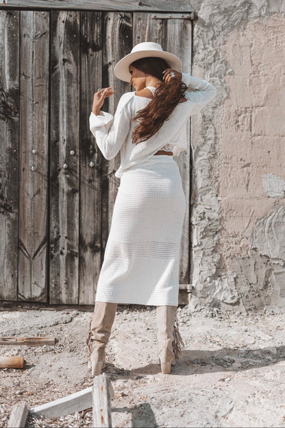 Sif Wrap Skirt Off White