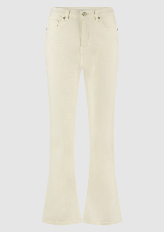 Bowi Kick Flare jeans in off-white, high waist