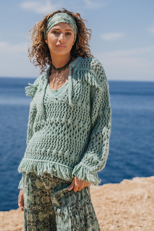 ISLA Knitted Sweater Turquoise