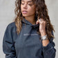 Eagle Cropped Hoodie STONE GREY