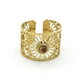 Ring FLOWER Brown Stone/GOLD