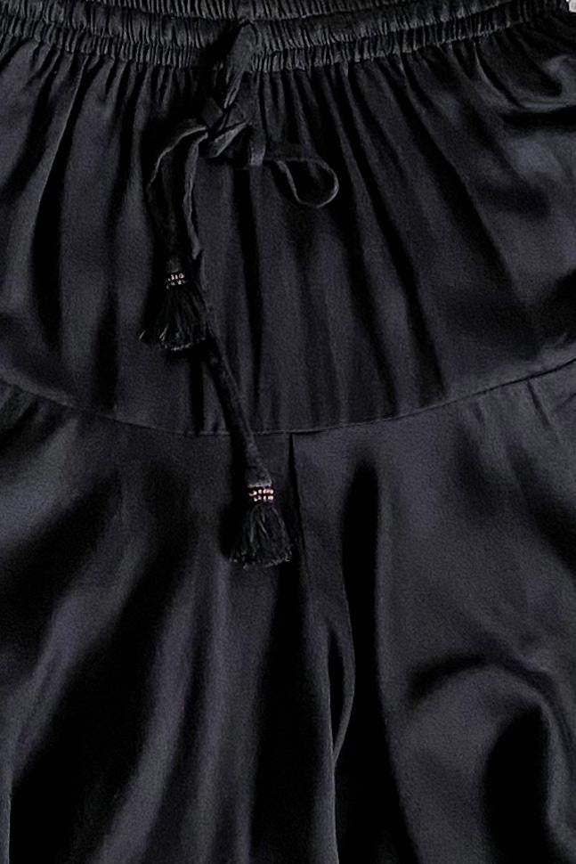 Skirt Fleur Satin Black