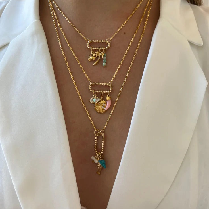 SCALLOP OPAL SHELL Charm