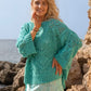 BAGGY Knitted Sweater Turquoise