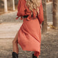 IKAT Skirt Terracotta Red