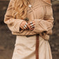 ZIRA Off shoulder pullover Dark Sand