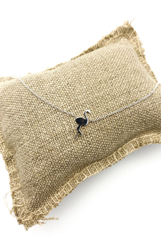 Flamingo - Ketting Zilver
