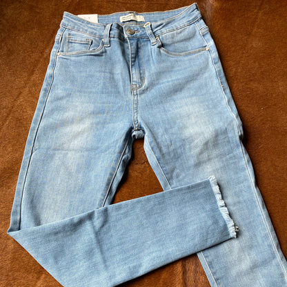 Skinny Jeans Cropped - Light Blue -