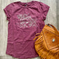 Organic Tee Wild Flower -Burgundy
